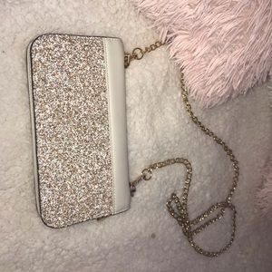 Aldo sparkly nude hand bag
